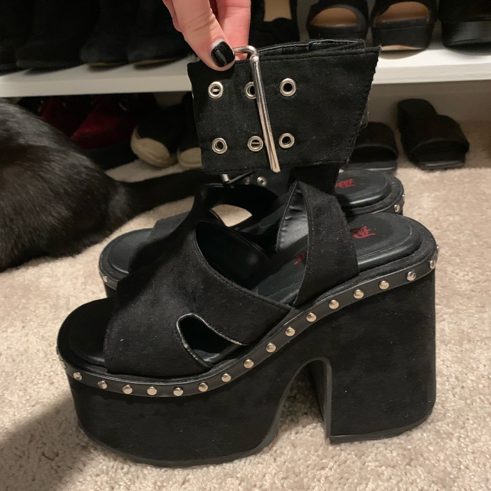 Demonia Black Platform Heels